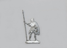 Spanier zu Fuß mit Schild und Speer